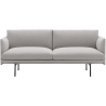 2-seater Outline sofa – Clay 12 + black legs - Muuto