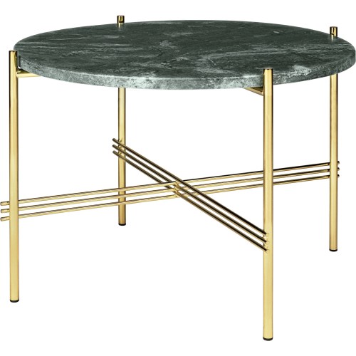 Ø55xH41cm - green marble - brass base - TS round table - Gubi