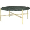 Ø80xH35cm - green marble - brass base - TS round table - Gubi