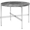 Ø55xH41cm - marbre gris - base acier poli - table ronde TS - Gubi