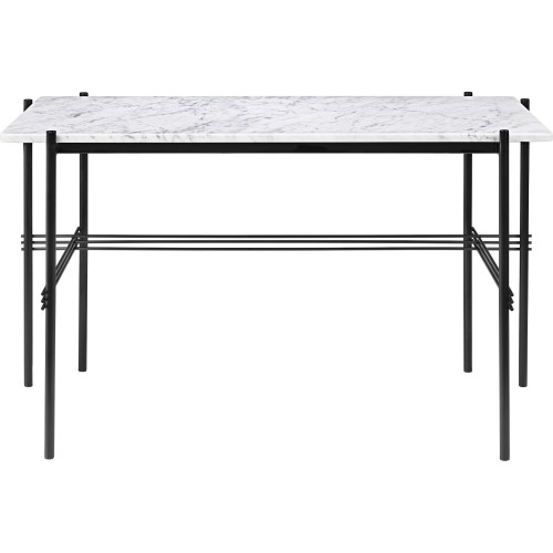 Bureau TS – Marbre Bianca Carrara + Base noire - Gubi