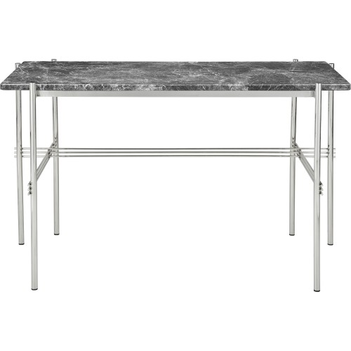 Bureau TS – Marbre Grey Emperador + Base acier poli - Gubi