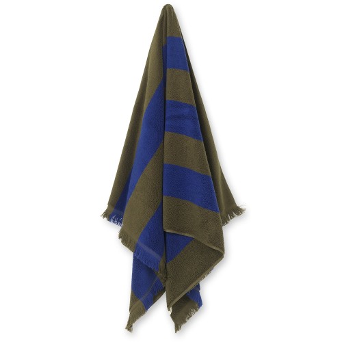 SOLD OUT - Alee bath towel - Olive / bright blue