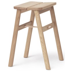 chêne huilé blanchi - tabouret Angle pliable - Form & Refine