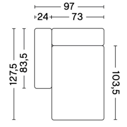 8164FS - Mags Low Armrest - HAY modular sofa - HAY