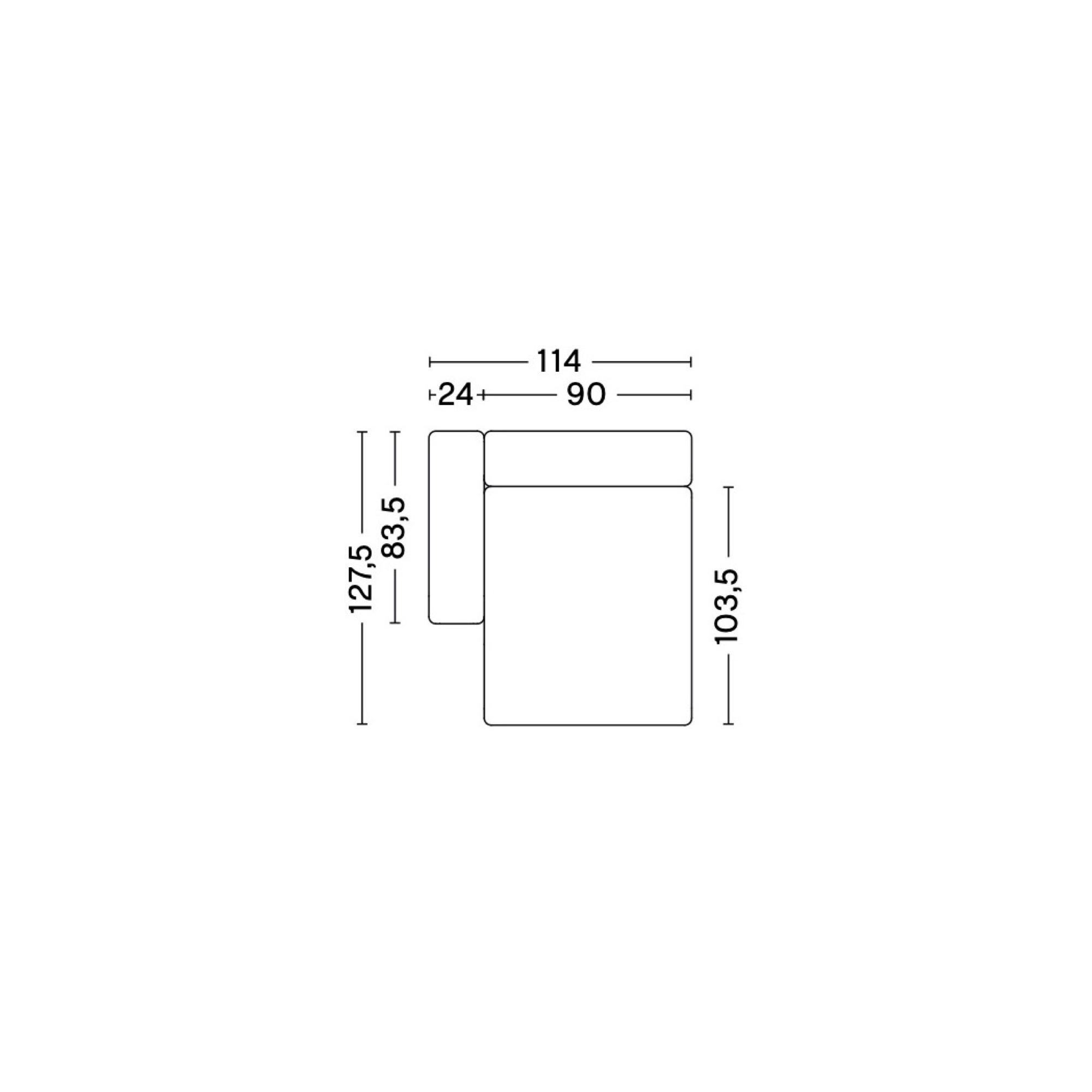 8264FS - Mags Low Armrest - canapé modulable HAY - HAY