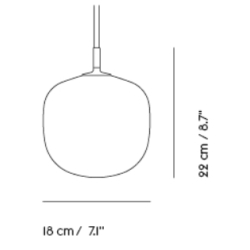 Muuto – Suspension Rime Ø18 cm, blanc