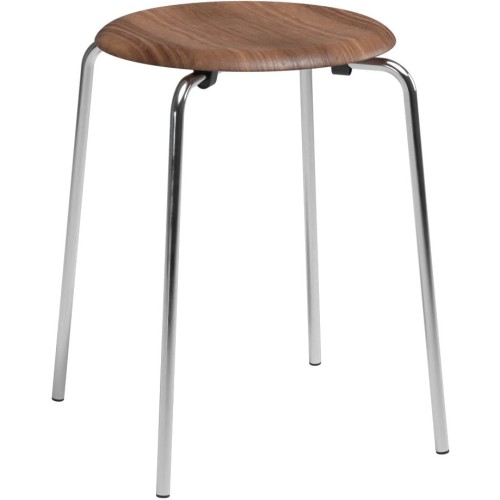 Tabouret Dot – Noyer / chrome - Fritz Hansen