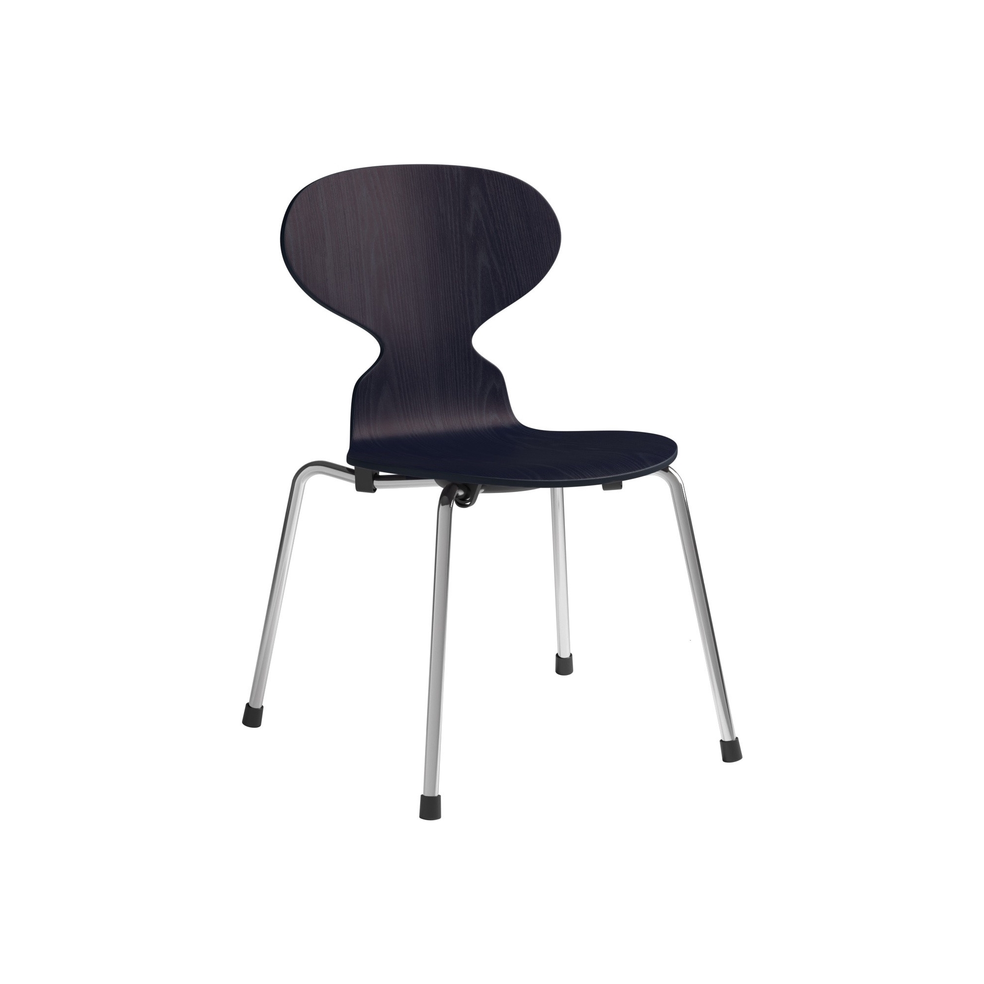 Chaise Fourmi pour enfant – Midnight blue / Chrome - Fritz Hansen