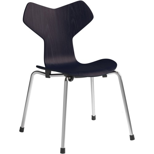 Chaise Grand Prix pour enfant – Midnight Blue / Chrome - Fritz Hansen