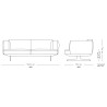 Sofa INLAND AV22 – Noble Cognac leather +  Warm Black base - &Tradition