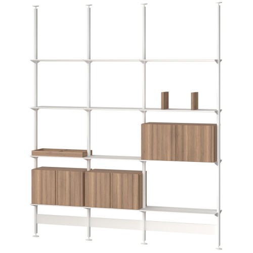 Pira storage F-C_B 212_204 - white and walnut - String Furniture