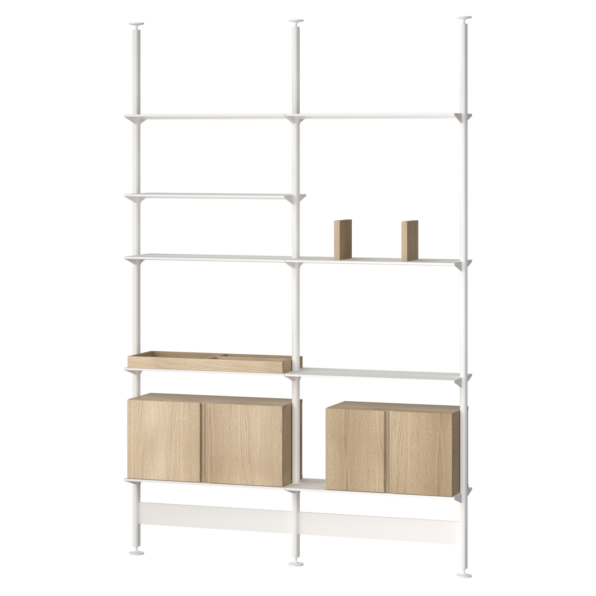 Pira storage F-C_A 212_205 - white and white oak - String Furniture