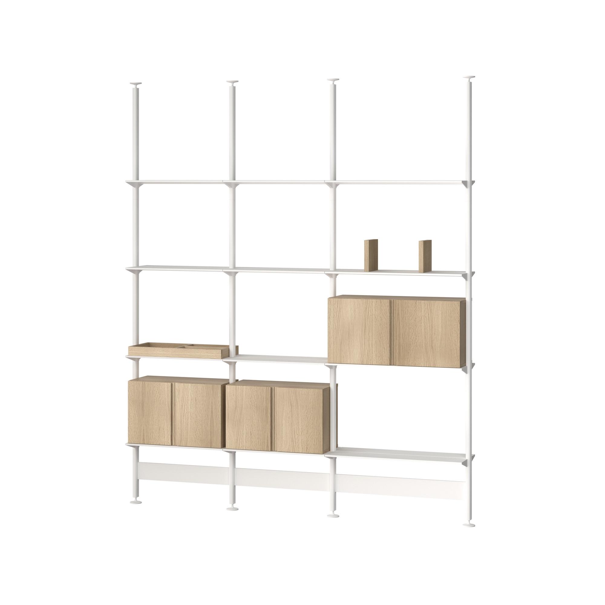 Pira storage F-C_B 212_205 - white and white oak - String Furniture