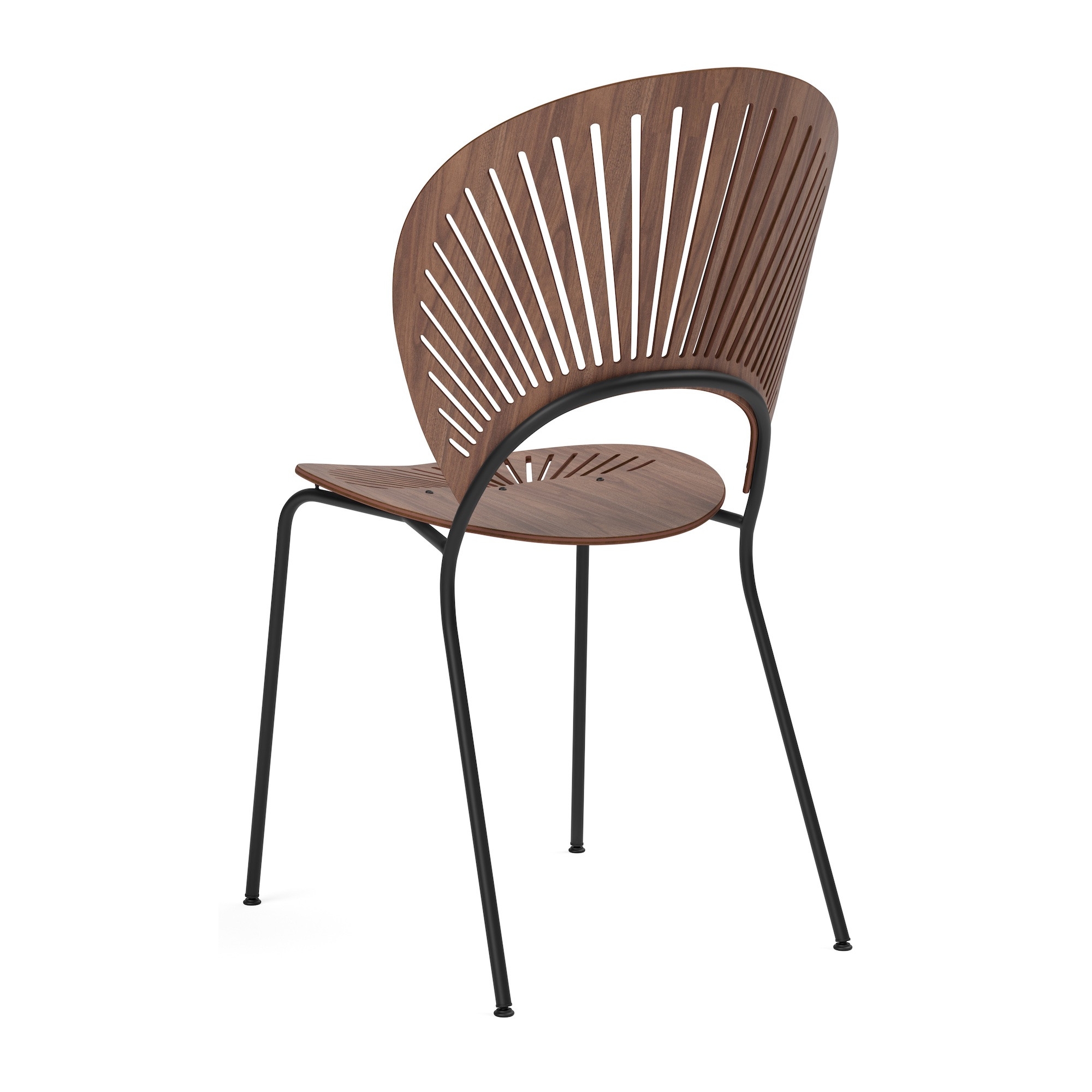 Lacquered walnut / black - Trinidad chair 3398 - Fredericia