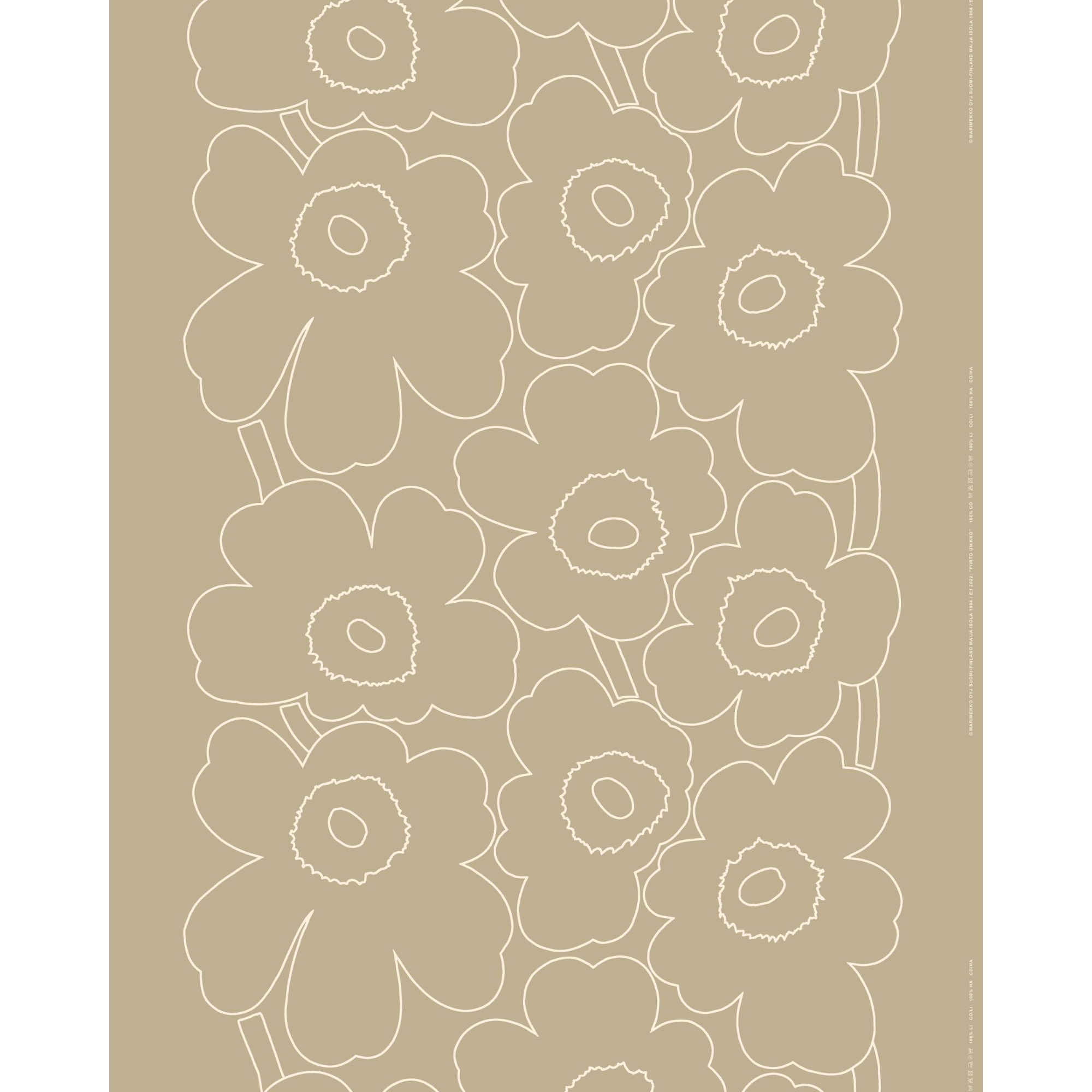 - Marimekko Piirto Unikko 810 linen fabric