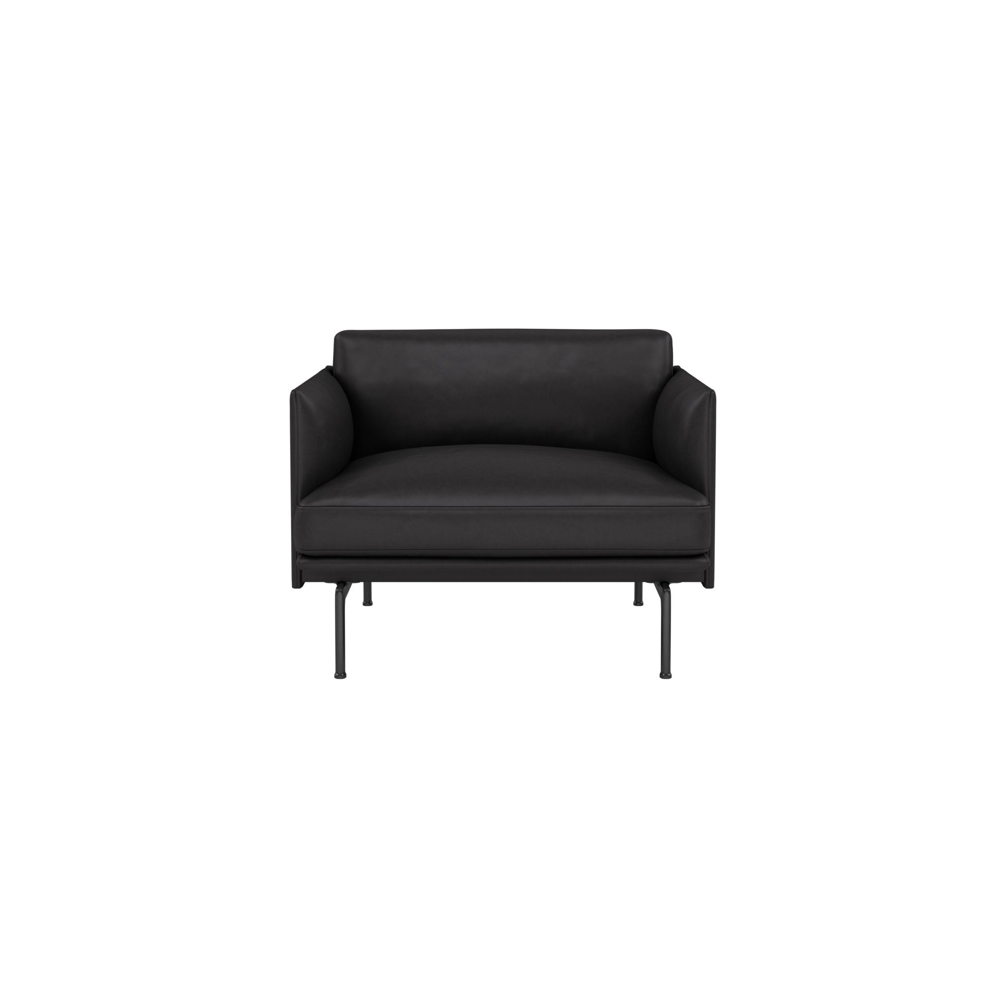 Outline chair – Black Refine leather - Muuto