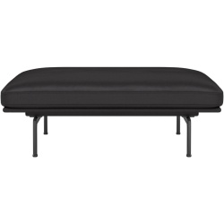 Outline Pouf – Refine black leather - Muuto