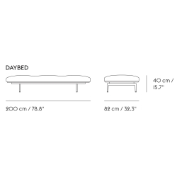 Daybed Outline – tissu Vidar 723 - Muuto