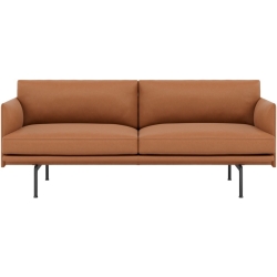 Canapé Outline 2 places – cuir Easy Cognac - Muuto