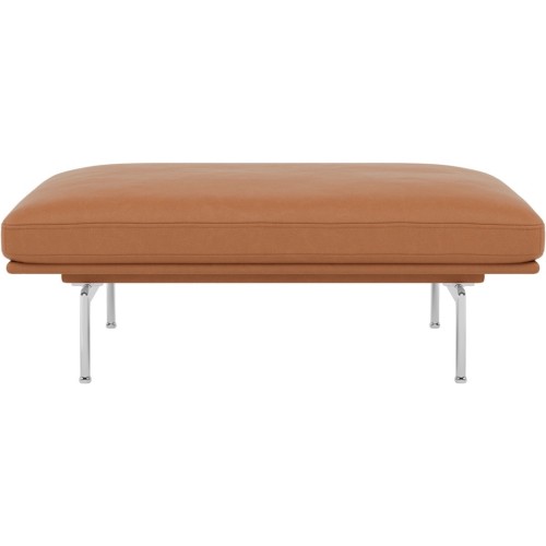 Pouf Outline – cuir Easy Cognac - Muuto