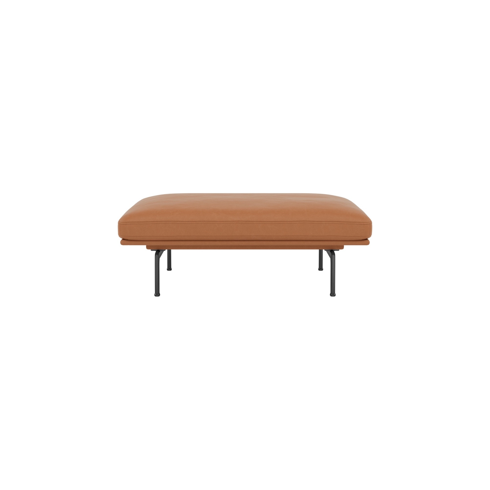 Pouf Outline – cuir Easy Cognac - Muuto