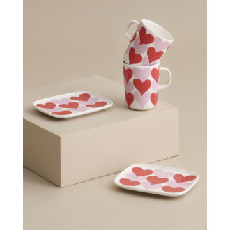 Sydämet 130 set – mug 2,5dl & plate 15x12cm - Marimekko