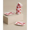 Set Sydämet 130 – mug 2,5dl et assiette 15x12cm - Marimekko