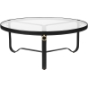 black leather - Ø100cm - Adnet coffee table - Gubi