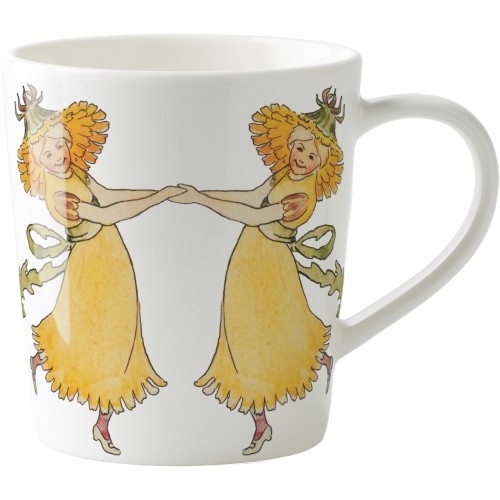 Elsa Beskow Mug with Handle – 40cl – Dandelions - Design House Stockholm