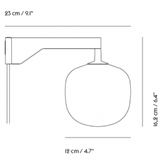 grey - Rime wall lamp