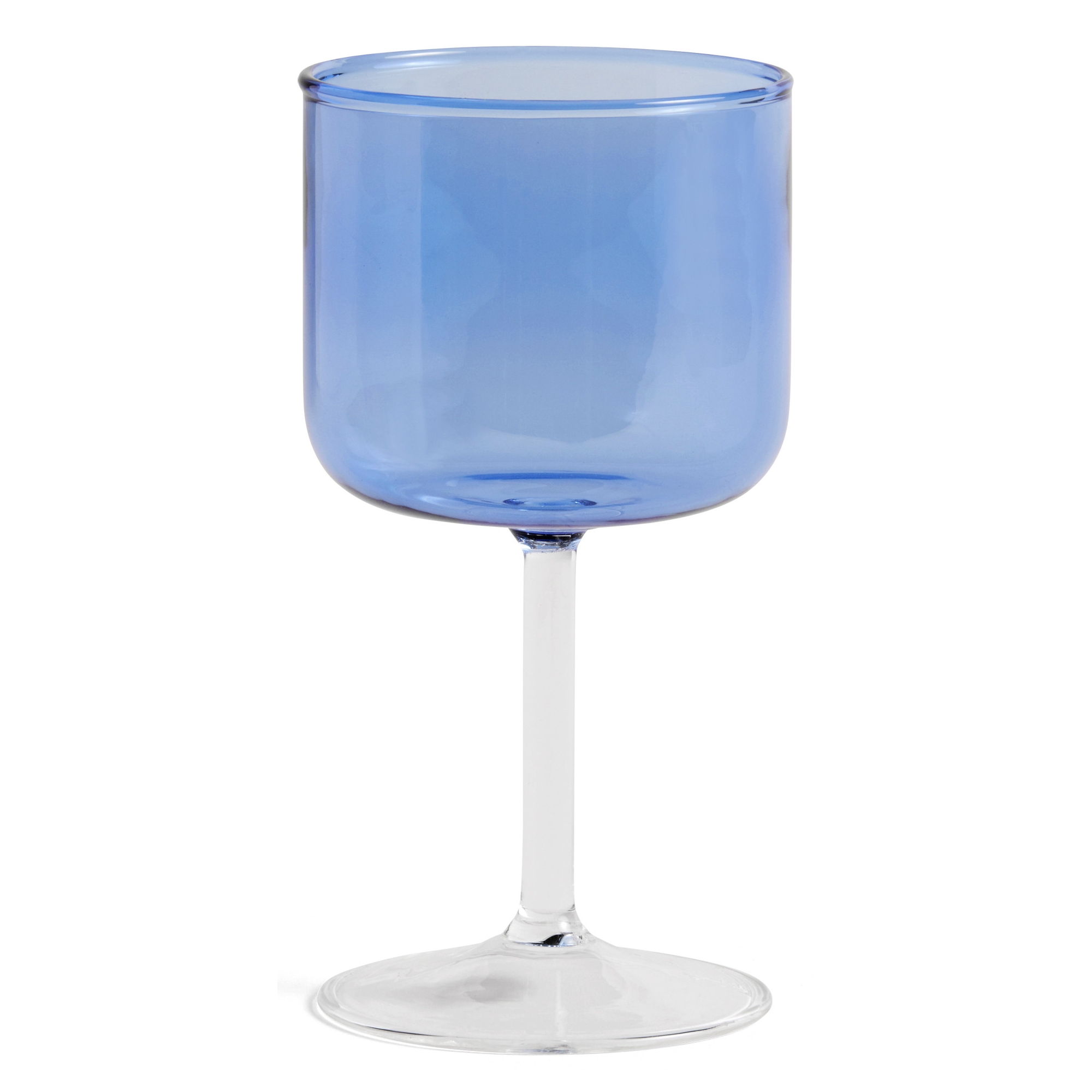 250 ml set of 2 wine glass Blue and clear – Tint - HAY