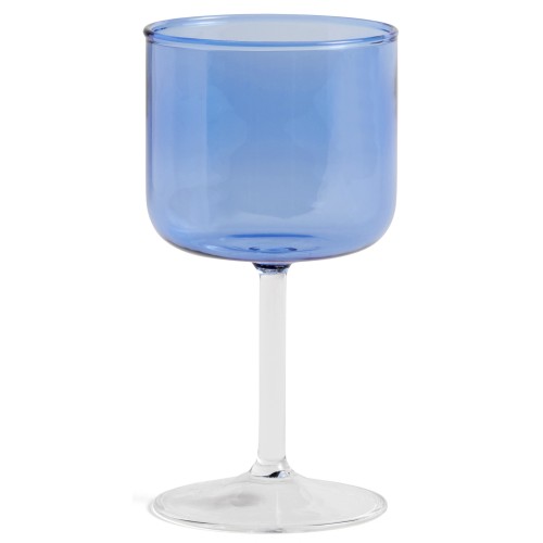 250 ml set of 2 wine glass Blue and clear – Tint - HAY