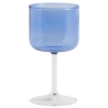 250 ml set of 2 wine glass Blue and clear – Tint - HAY