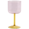 250 ml set of 2 wine glass Pink and yellow – Tint - HAY