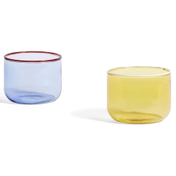 set de 2 verres 200ml Jaune clair et blanc – Tint - HAY