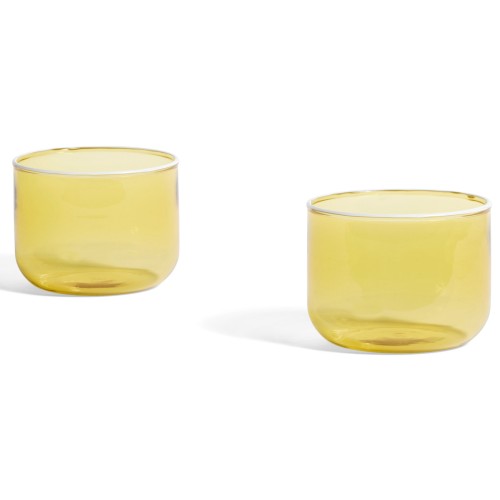 set de 2 verres 200ml Jaune clair et blanc – Tint - HAY