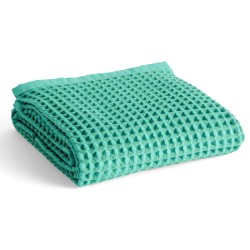 Serviette de bain WAFFLE - Vert émeraude 70 x 140 cm - HAY