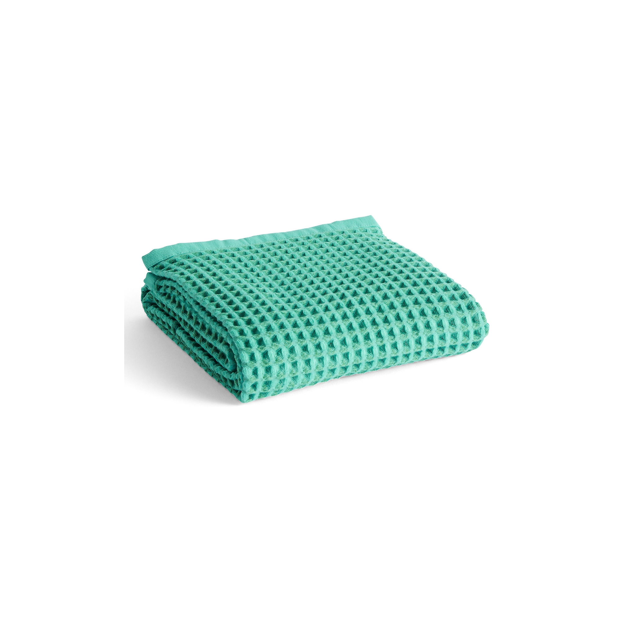 Serviette de bain WAFFLE - Vert émeraude 70 x 140 cm - HAY