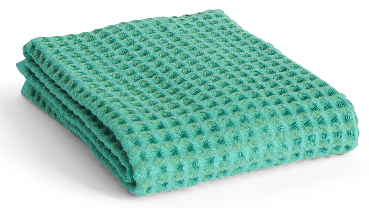 Hay Waffle Hand Towel, Emerald Green