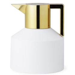 White / gold - Geo vacuum jug 1L - Normann Copenhagen