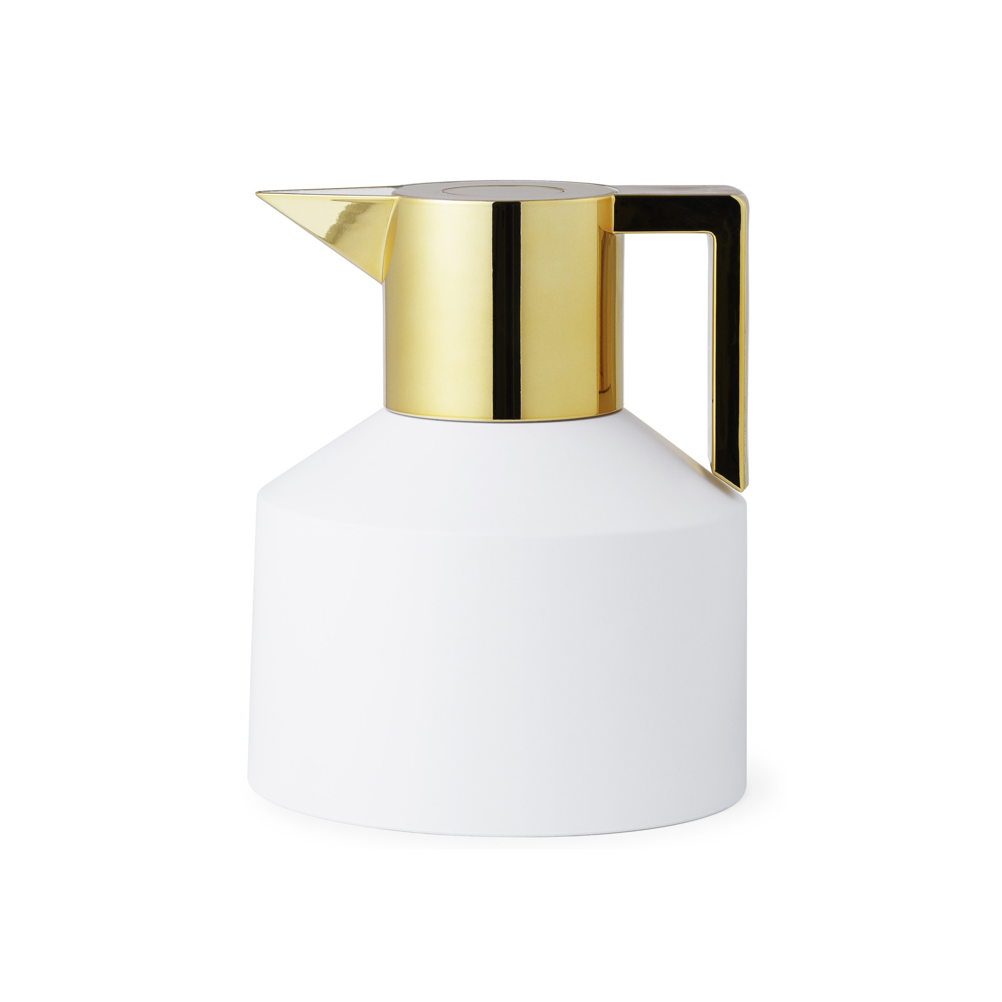 White / gold - Geo vacuum jug 1L - Normann Copenhagen