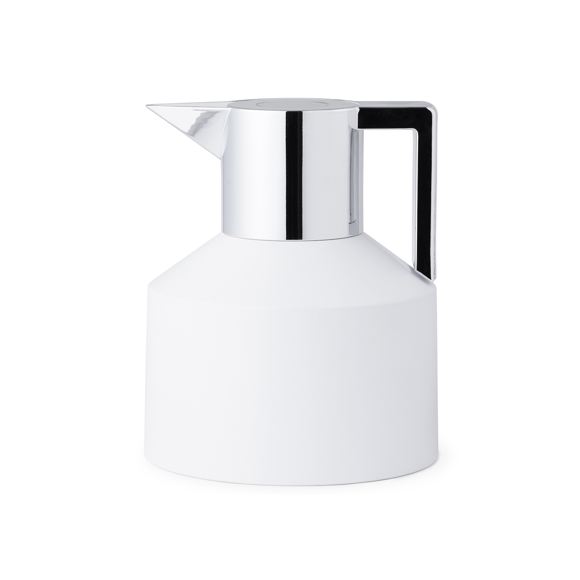 White / silver - Geo vacuum jug 1L - Normann Copenhagen