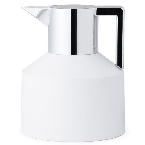 White / silver - Geo vacuum jug 1L - Normann Copenhagen