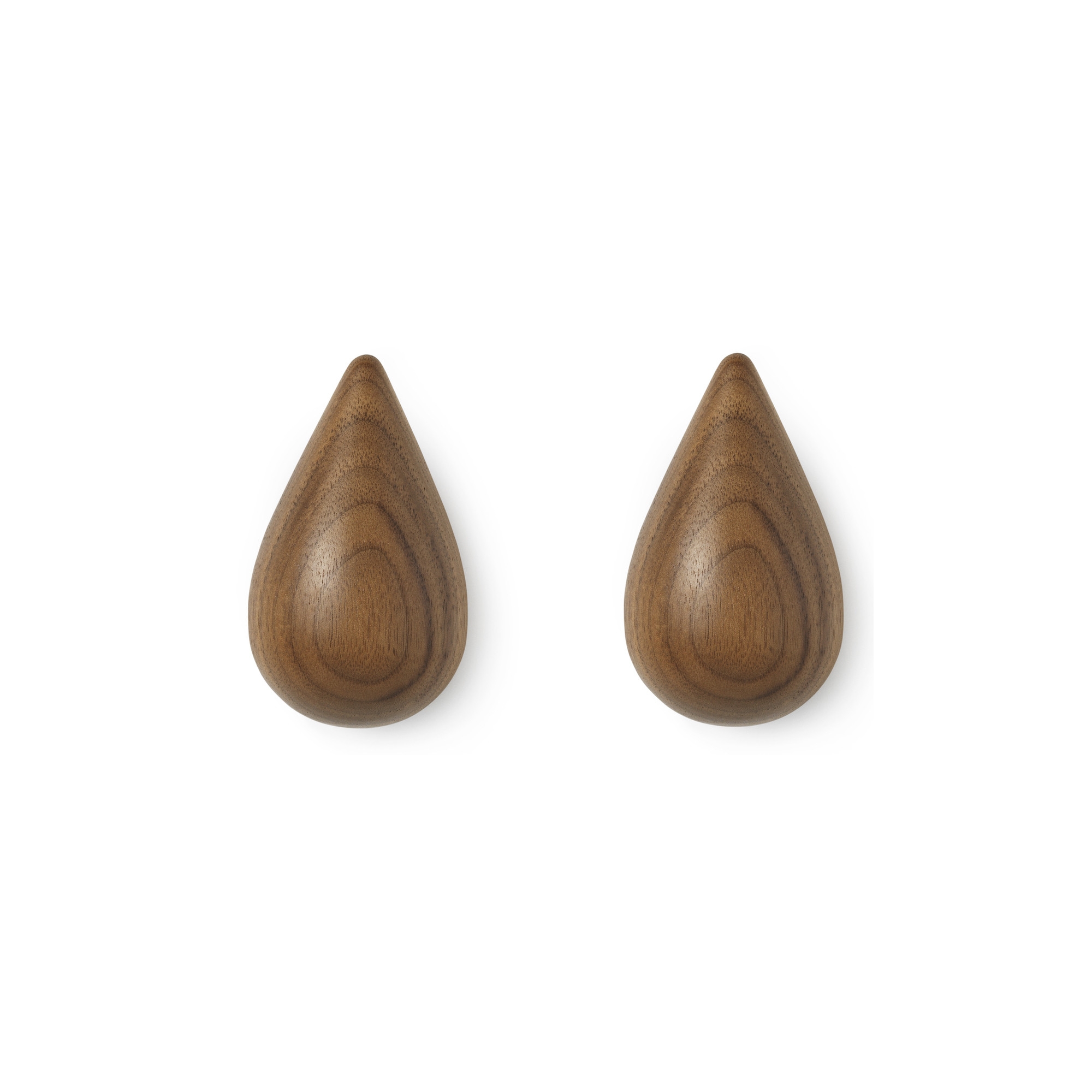 Set of 2 Dropit hooks small - Walnut - Normann Copenhagen