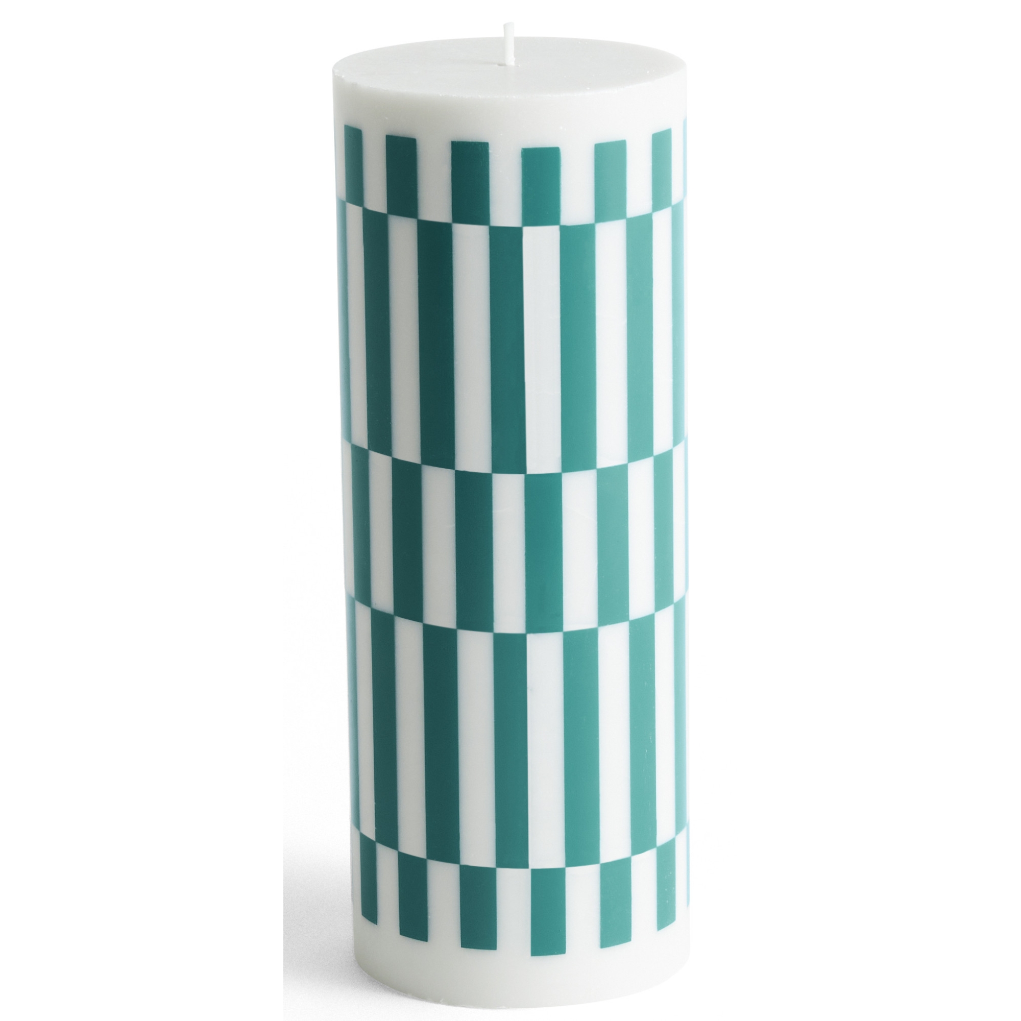 Column candle large - light grey and green - HAY