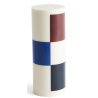 Column candle large - off-white, brown, black and blue - HAY