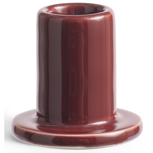 Tube candleholder small - brown - HAY