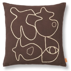 Figure Cushion cover - coffee / sand - Ferm Living