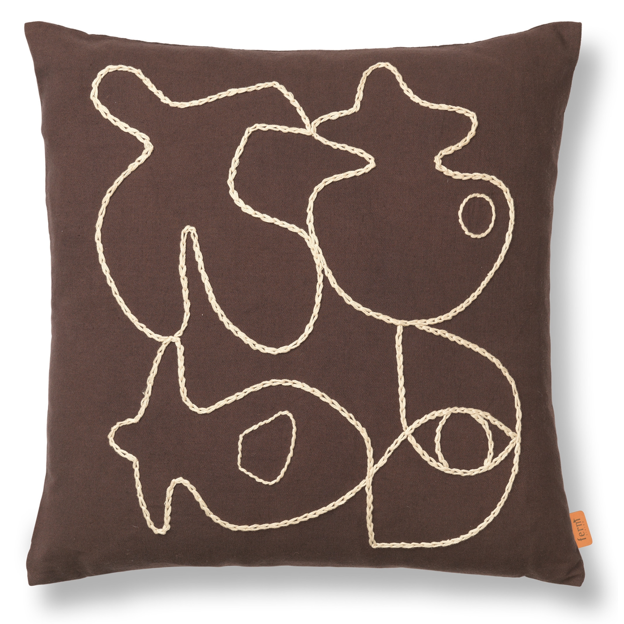 Figure Cushion cover - coffee / sand - Ferm Living